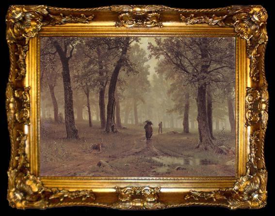 framed  Ivan Shishkin Rain in an Oak Forest, ta009-2
